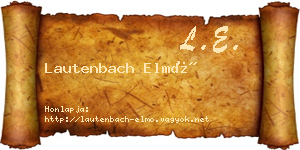 Lautenbach Elmó névjegykártya